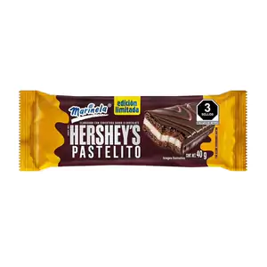 1pza pastelito marinela hersheys sabor chocolate relleno cremoso con …
