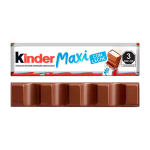 1pza Barrita kinder maxi de chocolate con leche y relleno a base de l…
