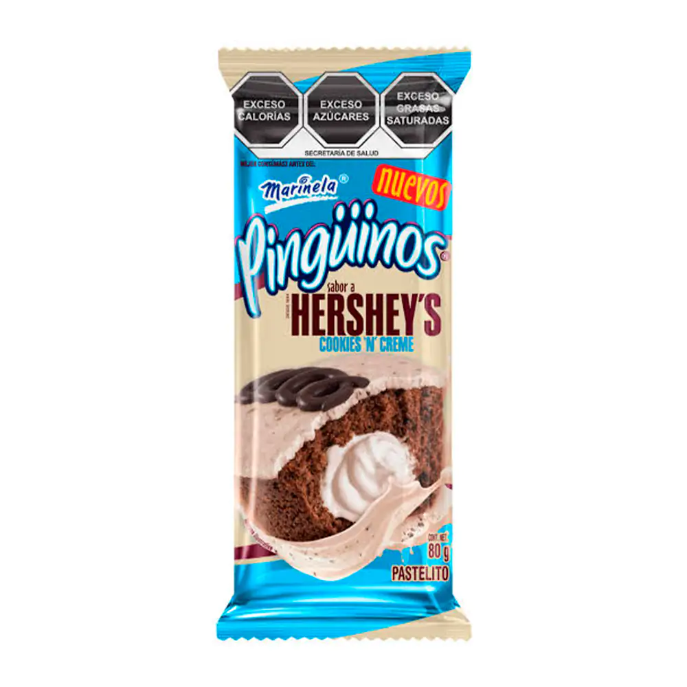 Pingüinos marinela sabor hershey´s cookies n creme, 80g / 050880