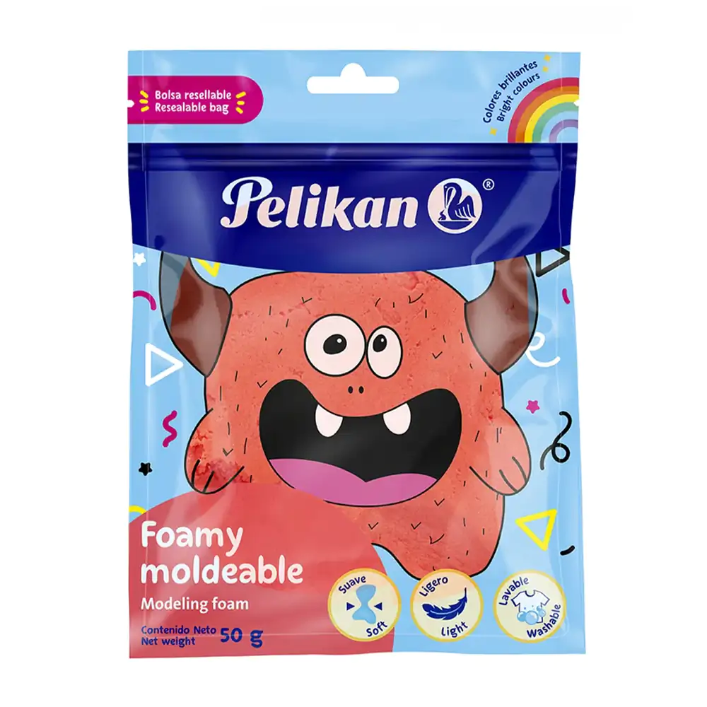 Foamy moldeable - squeeze pelikan de 50g en color naranja