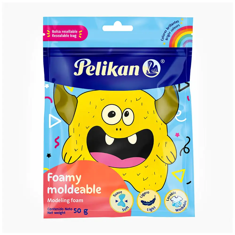 Foamy moldeable - squeeze pelikan de 50g en color amarillo 