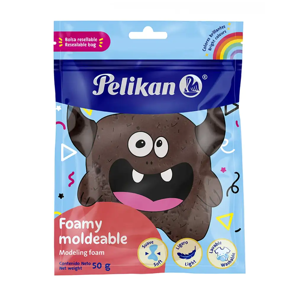 Foamy moldeable - squeeze pelikan de 50g en color café