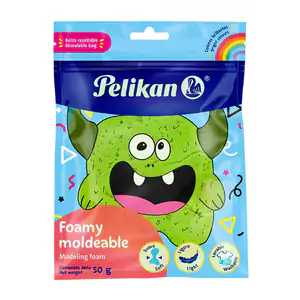 Foamy moldeable - squeeze pelikan de 50g en color verde claro