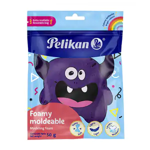 Foamy moldeable - squeeze pelikan de 50g en color morado