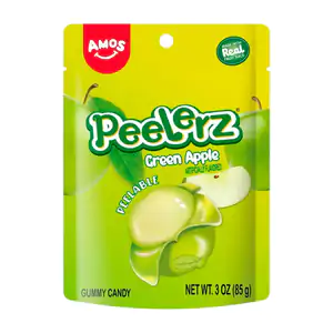 Bolsa con gomitas peelerz pelables con sabor a manzana verde, 85g / 0…