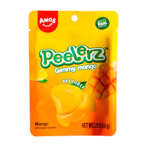 Bolsa con gomitas peelerz pelables con sabor a mango, 65g / 082291