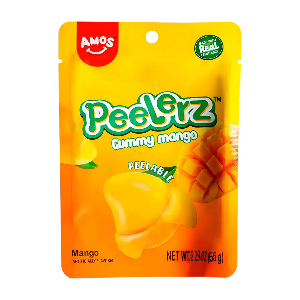 Bolsa con gomitas peelerz pelables con sabor a mango, 65g / 082291