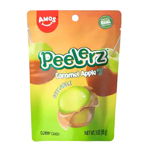 Bolsa con gomitas peelerz pelables con sabor a manzana acaramelada, 1…