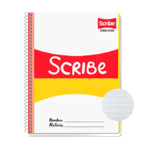 1pza cuaderno profesional scribe con 100 hojas doble raya, variedad d…