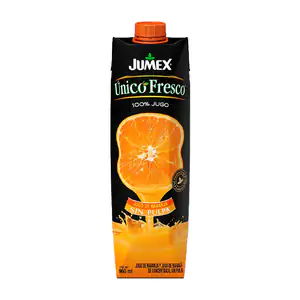 1pza jugo jumex único fresco 100% jugo sin pulpa, sabor naranja, 960m…