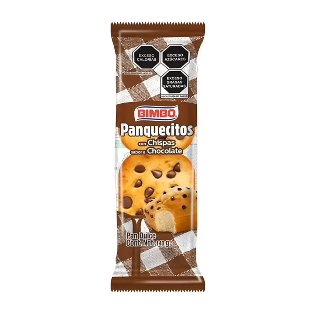Panquecitos bimbo pan dulce de vainilla con chispas de chocolate / 112388