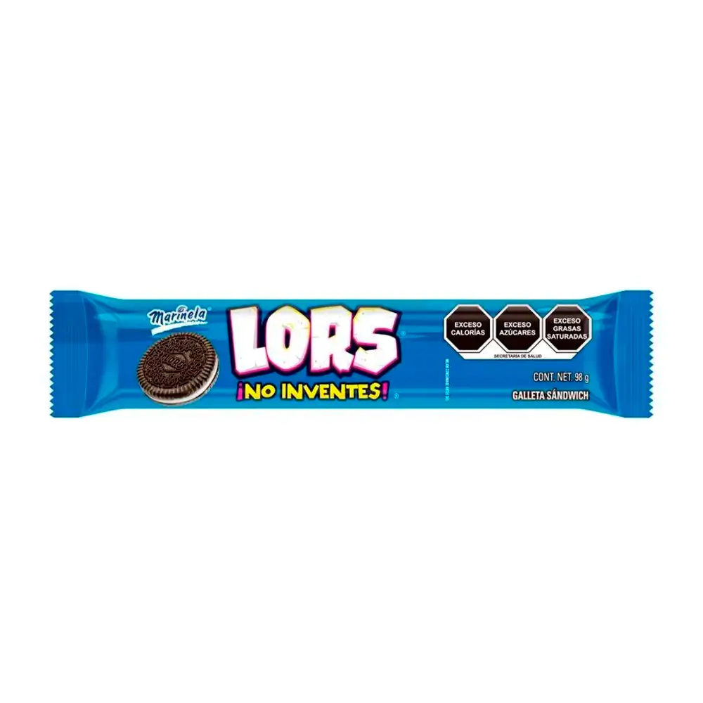 Galletas lors marinela, galleta de chocolate con relleno cremoso, 98g / 127344