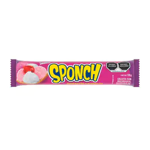 Galletas sponch marinela, malvavisco fresa y vainilla con mermelada d…