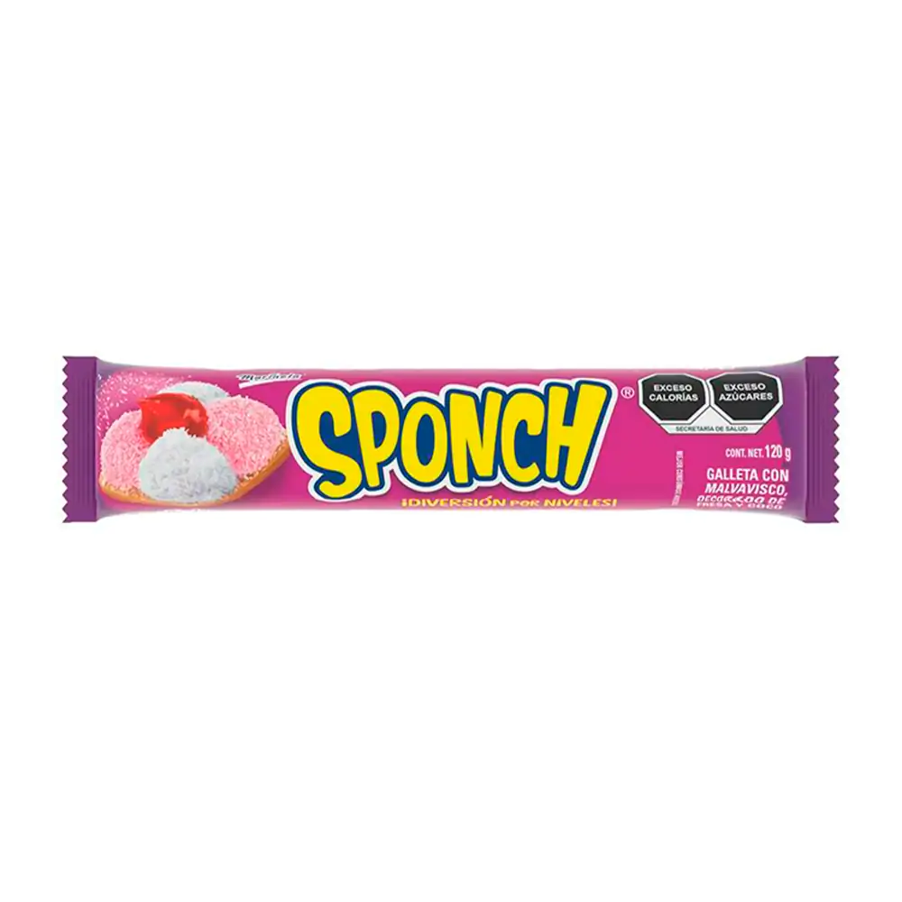 Galletas sponch marinela, malvavisco fresa y vainilla con mermelada de fresa, 120g / 138944