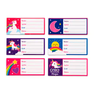 1pza Etiqueta escolar granmark con diseño infantil, variedad de model…