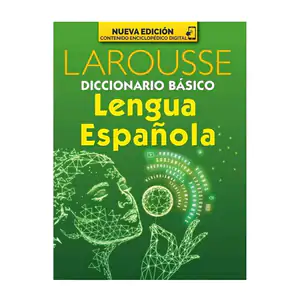 Diccionario larousse básico escolar en color verde versión lengua esp…