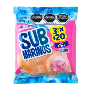 Submarinos marinela relleno sabor fresa 105g / 153374