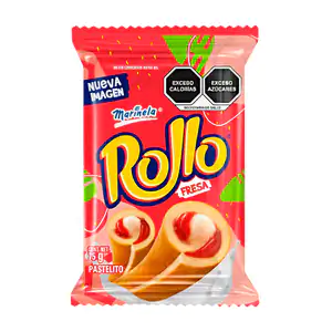 Pastelillo marinela rollo, pan sabor vainilla con relleno cremoso y m…