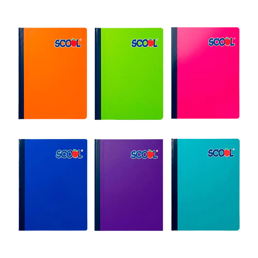 Cuaderno profesional scool a-z cosido con 100 hojas de raya, 20x26.7c…