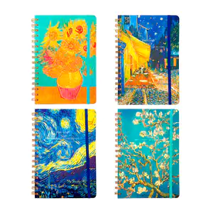 Libreta de pasta dura de 21cm x 16cm, de raya + resorte , estampado a…