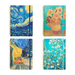 Libreta de pasta dura con 80 hojas b5, estampado artístico de vincent…