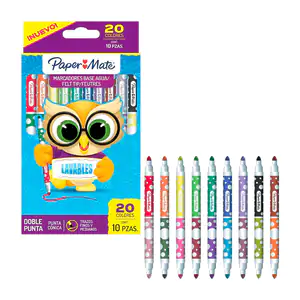 Paquete con 10 marcadores - plumones bicolores de agua paper mate, la…