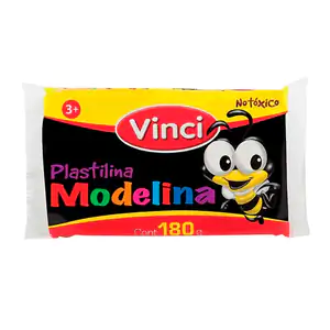 Barra de plastilina vinci modelina de 180g en color negro