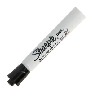 1pza marcador - plumón sharpie tank permanente en color negro con pun…