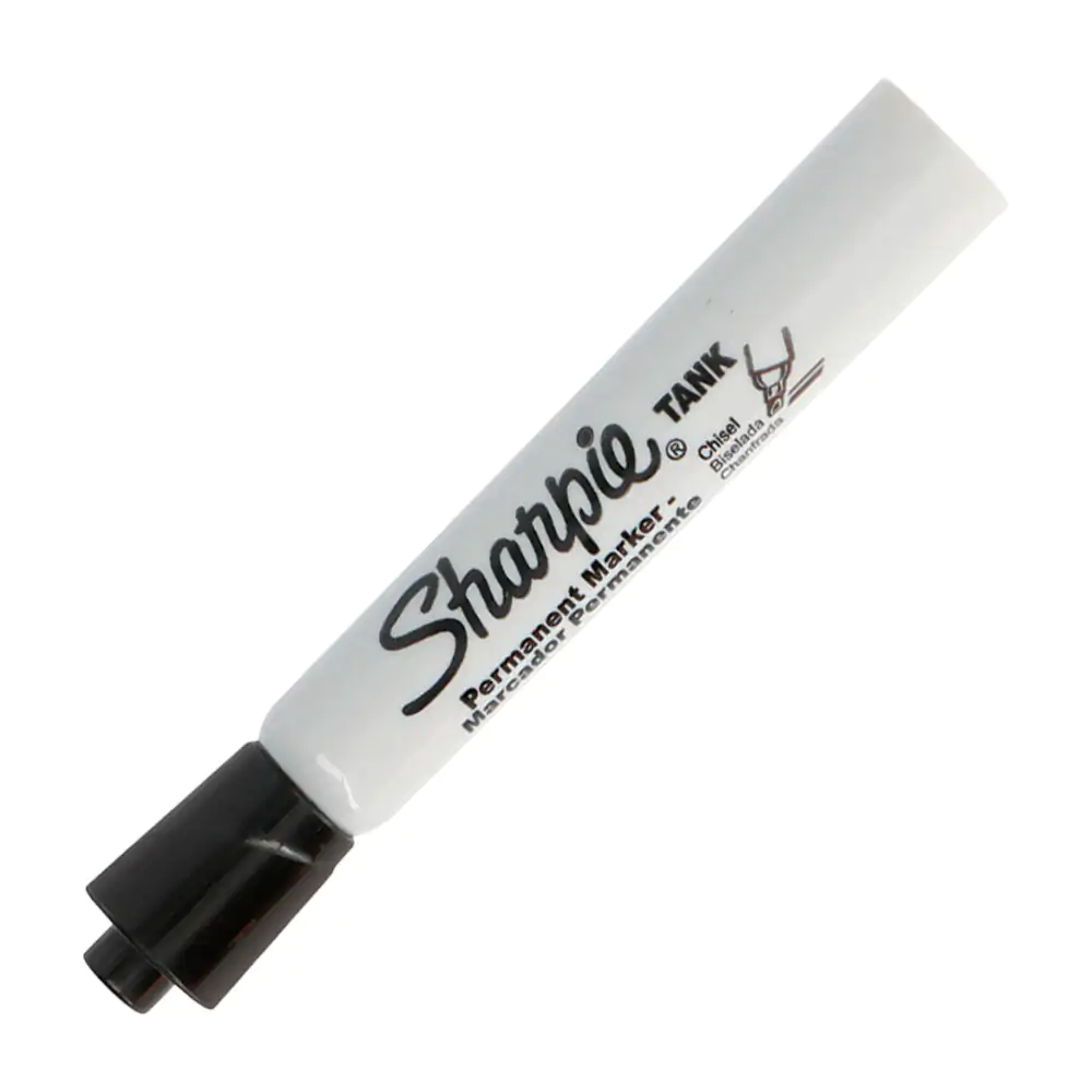 1pza marcador - plumón sharpie tank permanente en color negro con punta gruesa