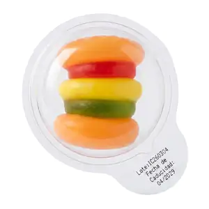 1pza mini gummy burgers, mini hamburguesa de caramelo suave, 9gr / 20…