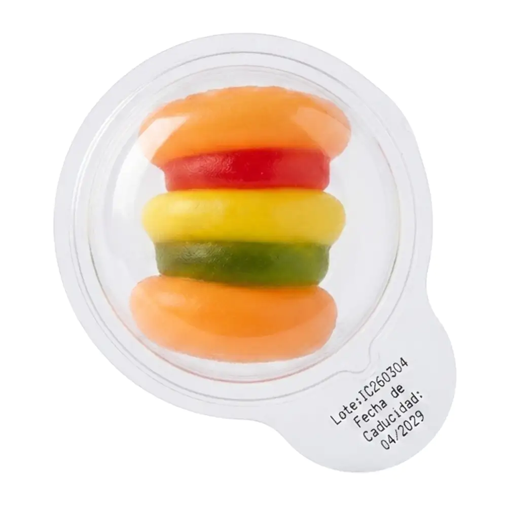 1pza mini gummy burgers, mini hamburguesa de caramelo suave, 9gr / 203353