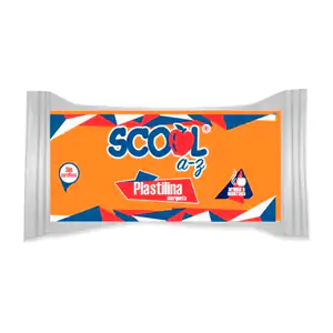 Barra de plastilina scool para maqueta de 180g en color naranja