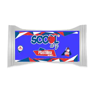 Barra de plastilina scool para maqueta de 180g en color azul brillante