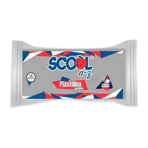 Barra de plastilina scool de 180g para maqueta, en color gris claro