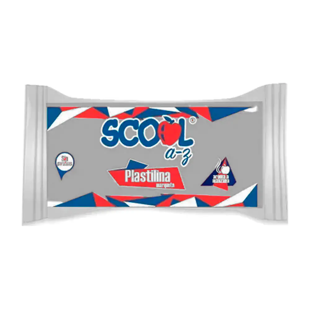 Barra de plastilina scool de 180g para maqueta, en color gris claro
