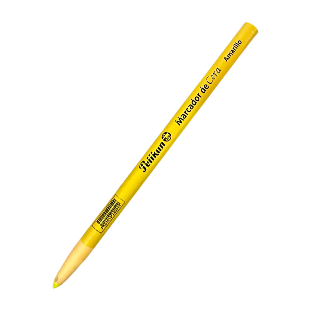 1pza lápiz de cera pelikan en color amarillo