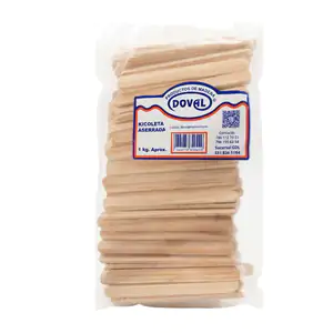 Paquete con 1 kilo de palitos de madera medianos para manualidades