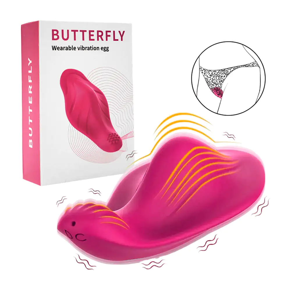Estimulador femenino butterfly con 10 modos de vibración, diseño discreto y silencioso / 23127