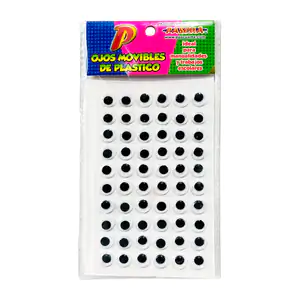 Planilla con 60 ojos movibles pascua de plástico, 12mm