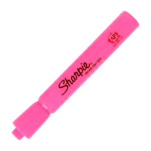 1pza marcatextos resaltador sharpie en color rosa neón con punta cinc…