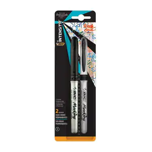 Blíster con 2 plumones - marcadores permanentes bic intesity de punto…