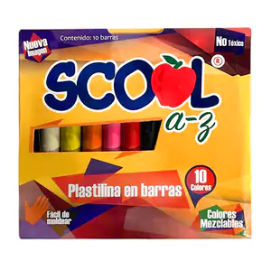 Paquete con 10 barras de plastilina, facil de moldear, colores mezcla…