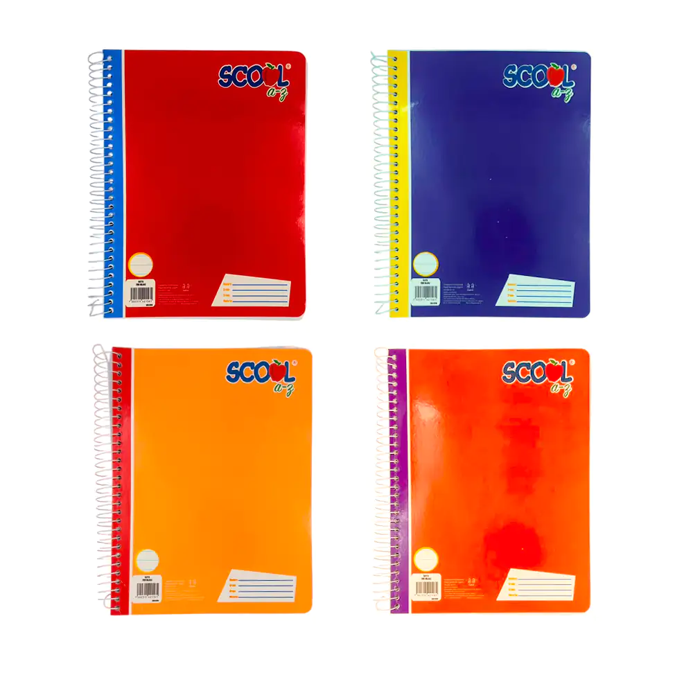 Cuaderno scool profesional con 200 hojas de raya con espiral, varieda…