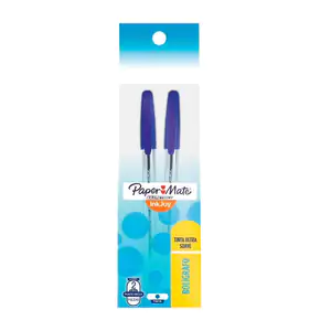 Paquete con 2 plumas paper mate con punta de 1mm, variedad de colores