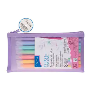 1pza lapicera azor de red con 8 rotuladores de punta ultrafina, varie…