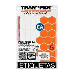 Paquete con 336 etiquetas blancas adhesivas transfer rectangulares de…