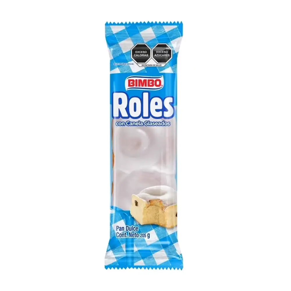 Roles de canela glaseados con relleno de pasas, 205g / 374002