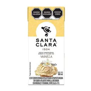 1pza mini lechita santa clara sabor vainilla, 180ml / 377206