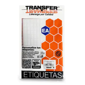 Paquete con 2160 etiquetas blancas transfer, 9x13mm / 3802.e