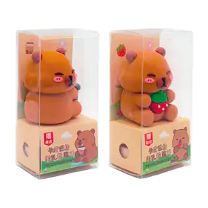 1pza Sacapuntas infantil con diseño de capibara + mini borrador, vari…